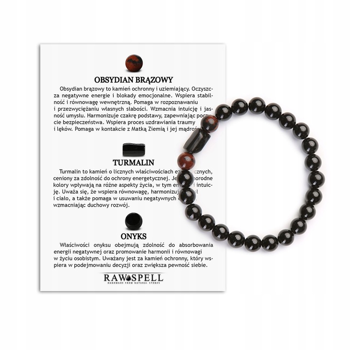 Bransoletka Arsil Męska - Kamienie Naturalne - Znak Zodiaku - Skorpion