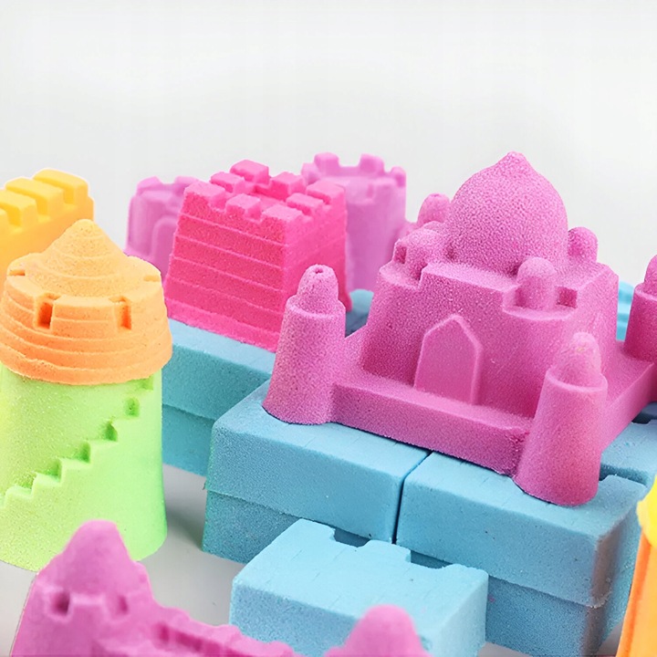 PIASEK KINETYCZNY 3kg + FOREMKI BASEN PIASKOWNICA MAGICZNY ZESTAW AKCESORIA