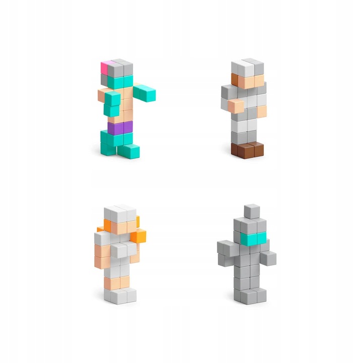 Klocki magnetyczne kreatywne Niespodzianka PIXIO Mini figures 27-44 klocków