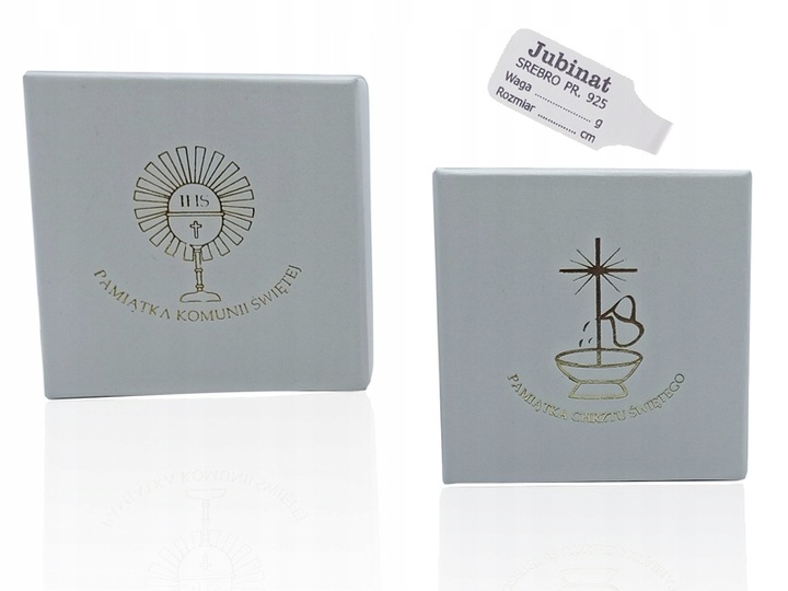 Zestaw komunijny krzyżyk i łańcuszek 45cm 925 Komunia Chrzest