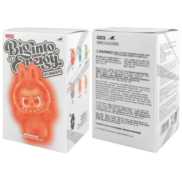 MASKOTKA LABUBU THE MONSTERES BRELOCZKI BRELOK BIG INTO ENERGY 17 CM