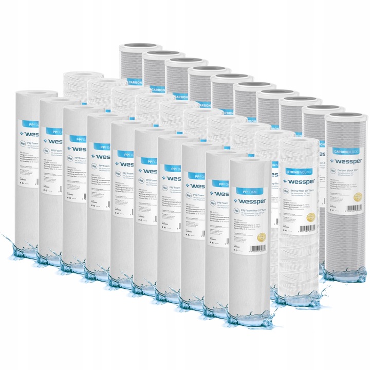 Filtry do wody do filtracji wstępnej wkład sznurkowy piankowy węglowy 30x