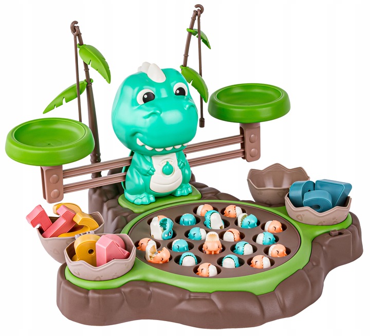 EDUKACYJNA GRA WAGA szalkowa DINOZAUR WĘDKOWANIE Równoważnia Łowienie Rybek