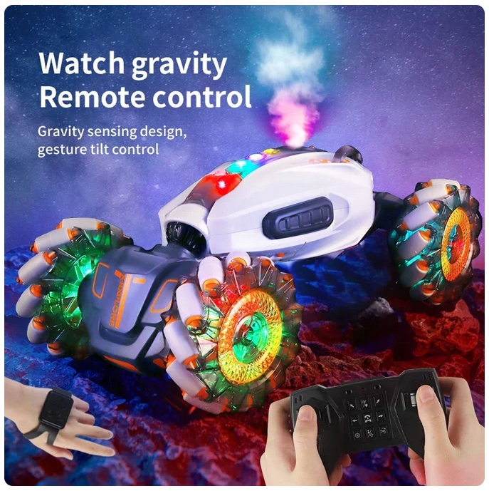 SAMOCHÓD ZDALNIE STEROWANY RĘKĄ PILOT RC DRIFT 4X4 360° LED DŹWIĘK SPRAY