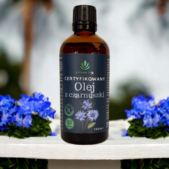 PROMOCJA Certyfikowany olej z czarnuszki 100ml TERMIN 30.06.2024