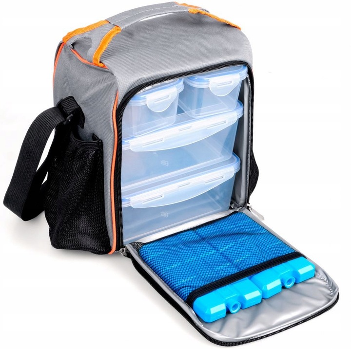 Torba termiczna lodówka Z POJEMNIKAMI LUNCHBOX termoizolacyjna TL09+Wkłady