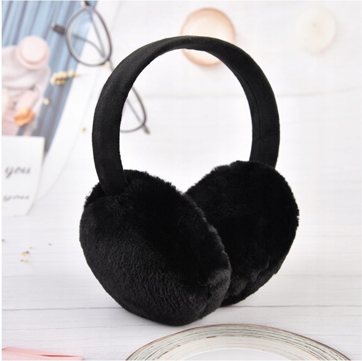 Nauszniki jesienne zimowe ciepłe ochronne puchate pluszowe na uszy opaska