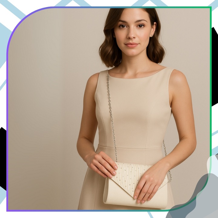 Torebka Kopertówka Błyszcząca Wizytowa Wieczorowa na ramię damska elegancka