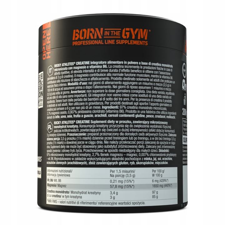 OLIMP ROCKY AHLETES CREATINE 200g KREATYNA MONOHYDRAT KREATYNY