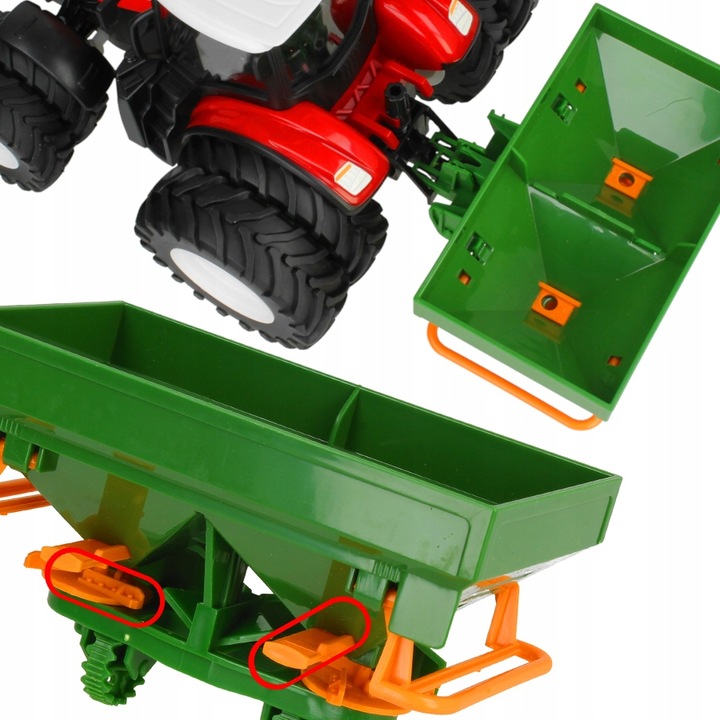 Traktor Rolniczy dla Dzieci Zdalnie Sterowany z Rozsiewaczem do Nawozów R/C