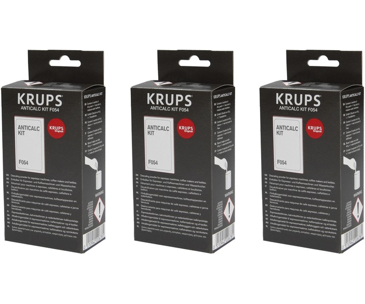 ZESTAW 3x Odkamieniacz Krups F054 40g ekspresów do kawy | Uniwersalny