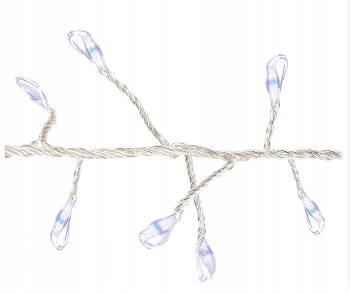 Lampki 720 LED 7,2 metra CLUSTER RYŻ CIEPŁY BIAŁY SREBRNY DRUCIK