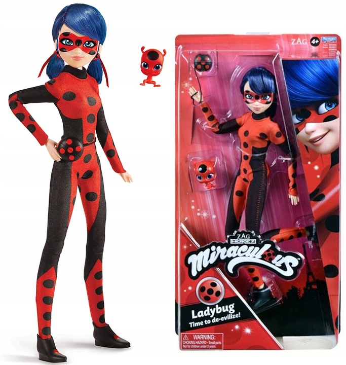 MIRACULOUS BIEDRONKA I CZARNY KOT TIKKI lalka, figurka, ORYGINAŁ 50006
