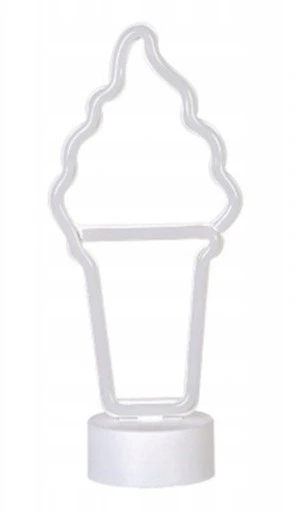 LAMPKA NEONOWA 3D LÓD LODY ICE-CREAM LAMPA BATERIE