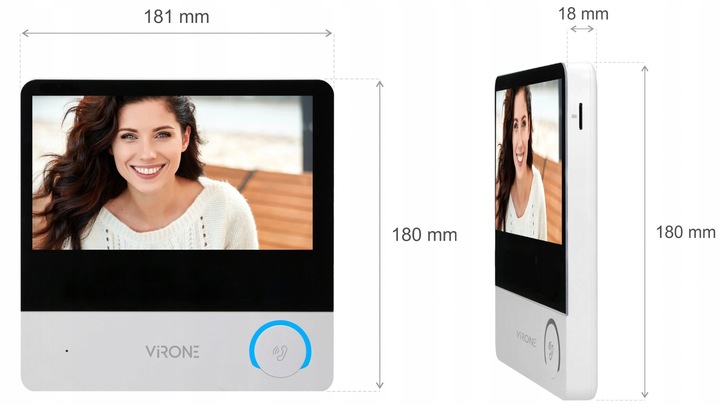 WIDEODOMOFON VIDEO DOMOFON FULL HD 7" CZYTNIK BRELOK MENU PL FURTKA + BRAMA