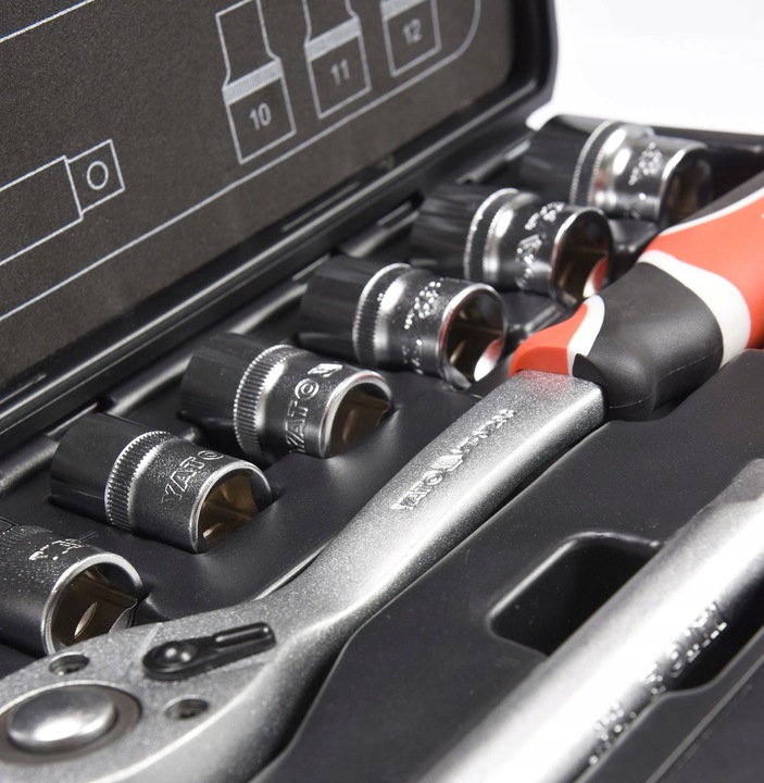 YATO ZESTAW NARZĘDZIOWY KLUCZE NASADOWE NASADKI 1/2'' 12el. 10-24mm