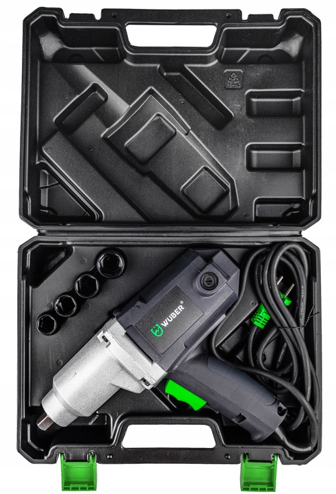 KLUCZ UDAROWY DO KÓŁ ELEKTRYCZNY 2200W 800Nm 1/2" MOCNY Z ZESTAWEM NASADEK