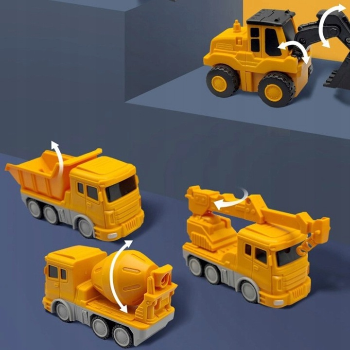 MAGNETYCZNE ZABAWKI DO MONTAŻU POJAZDÓW BUDOWLANYCH. ZABAWKI DLA DZIECI