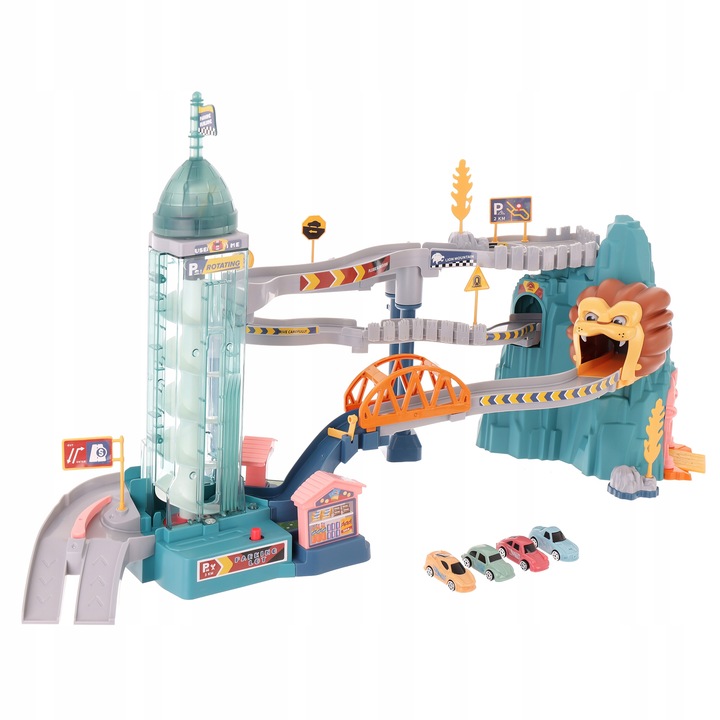 TOR WYŚCIGOWY JASKINIA LWA TOR SAMOCHODOWY ZESTAW 4 AUTKA