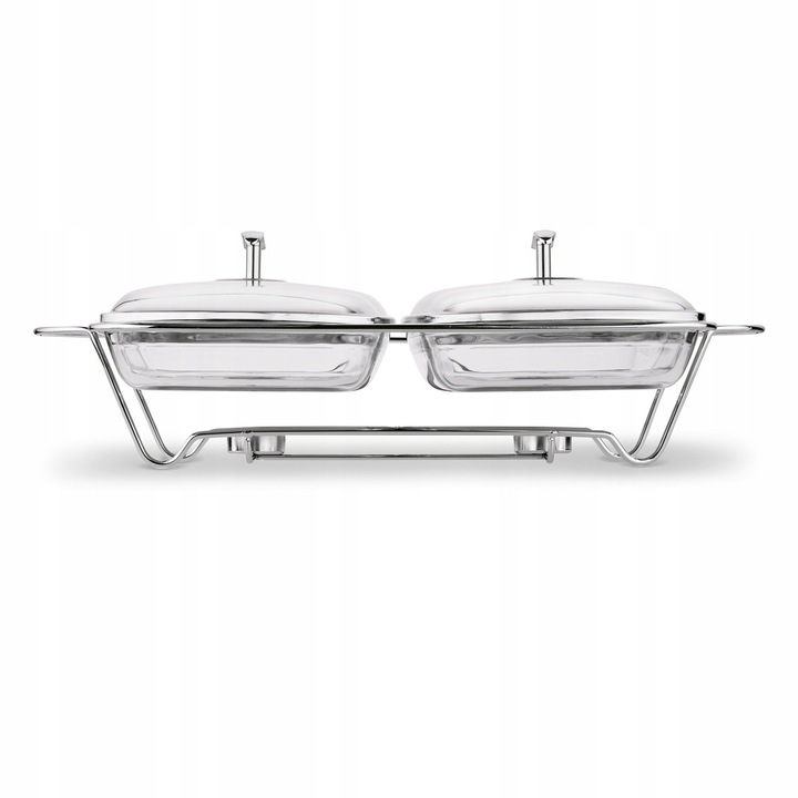 NACZYNIA SZKLANE na podgrzewaczu prostokątne Tadar Longa 2 x 2 l
