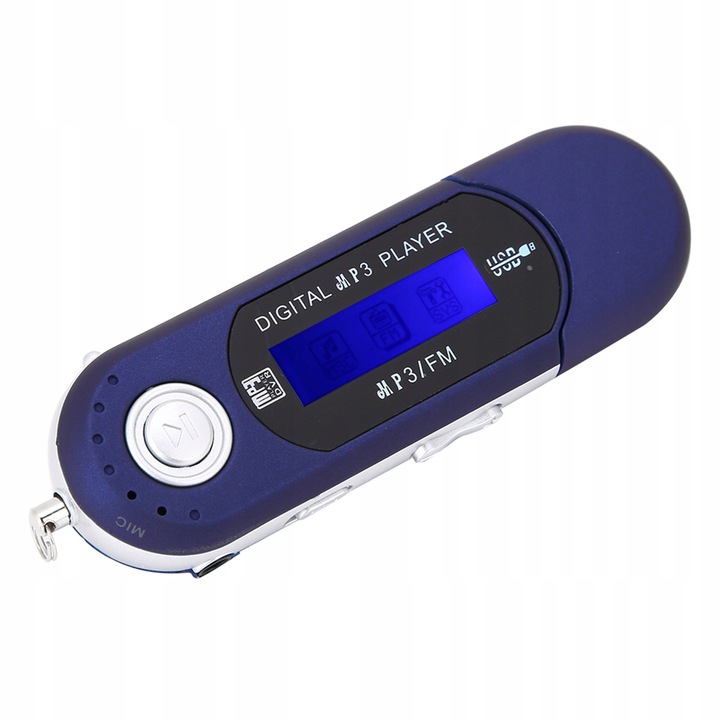 ODTWARZACZ MP3 USB PENDRIVE RADIO FM NIEBIESKI