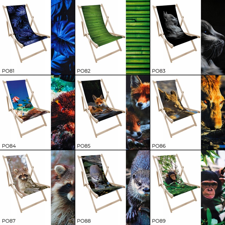 Płachta na leżak do ogrodu WZORY nadruk FULLPRINT PŁACHTA NA LEŻAK PLAŻOWY