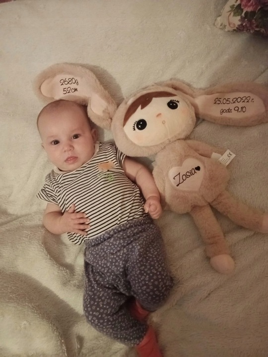 Przytulanka Lalka Metoo Króliczek z imieniem