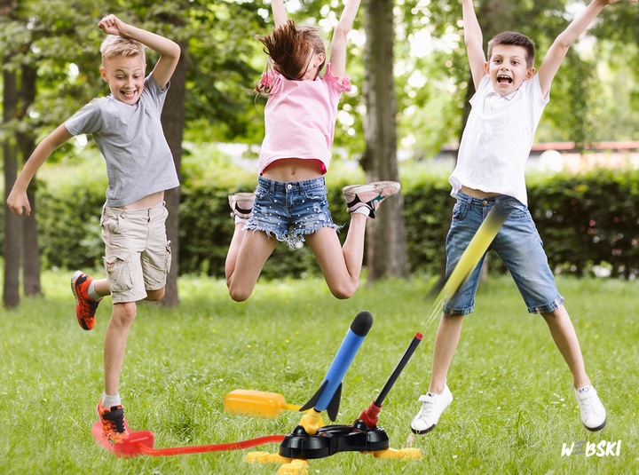 NAJLEPSZY PREZENT NA ŚWIĘTA DLA 5 6 7 8 9 10 LATKA Wyrzutnia RAKIET zestaw