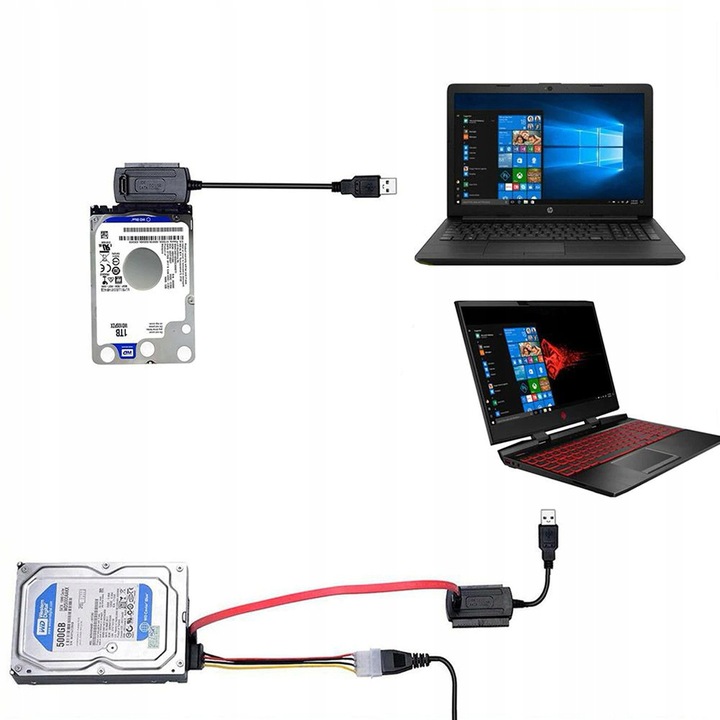 Adapter USB IDE 3,5 2,5 SATA ATA ZASILACZ MOLEX