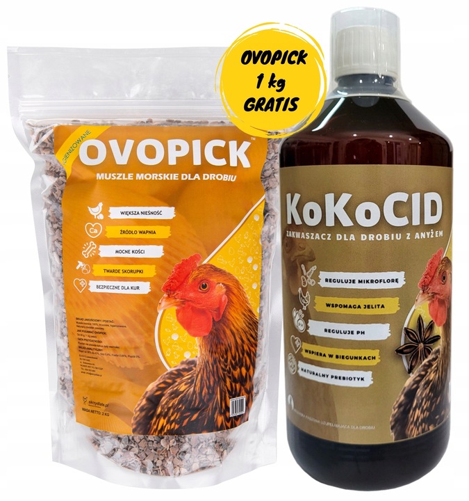 KokoCID 1 kg+GRATIS zakwaszacz dla drobiu muszle