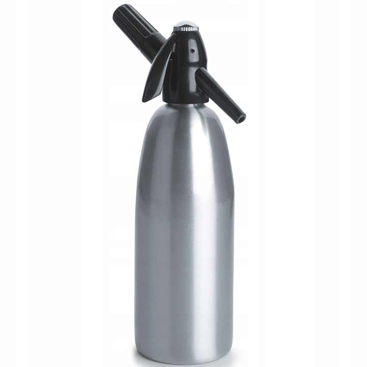 SYFON SATURATOR DO WODY SODOWEJ GAZOWANEJ CO2 STALOWY 1L SREBRNY