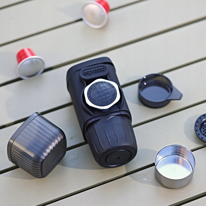 Przenośny ręcznie prasowany ekspres do kawy na zewnątrz