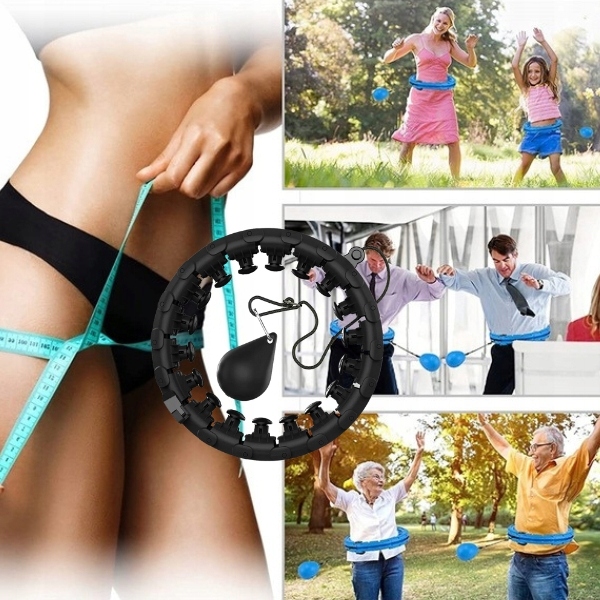 HULA HOP ODCHUDZAJĄCE Z OBCIĄŻENIEM OBCIĄŻNIKIEM SMART WYPUSTAKAMI HULAHOP