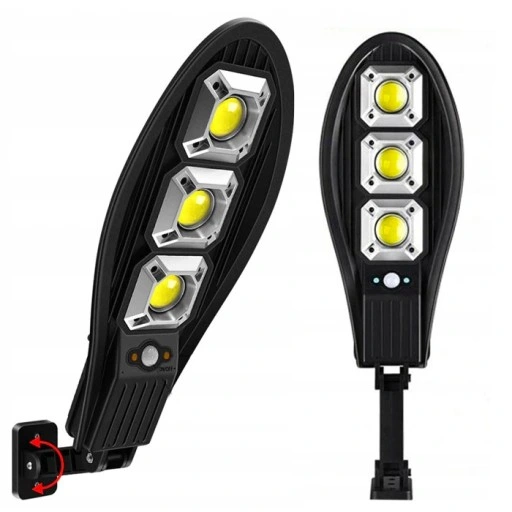 Lampa solarna LED 180W Latarnia uliczna z czujnik + uchwyt + pilot
