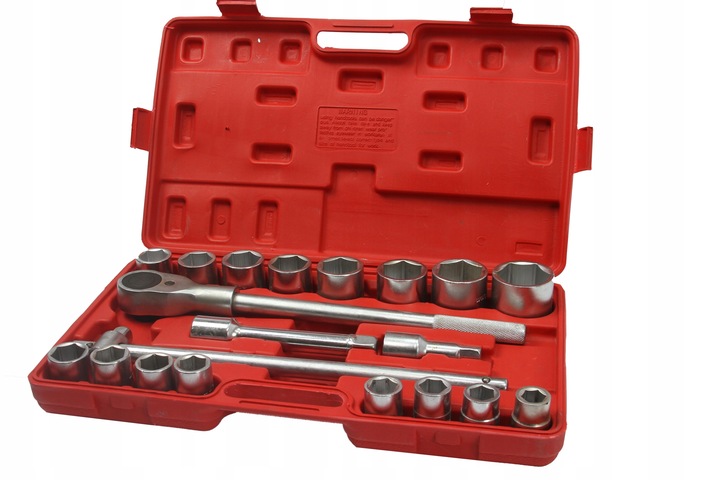 KLUCZE NASADOWE 21PCS 3/4" 19-50mm 6-kąt