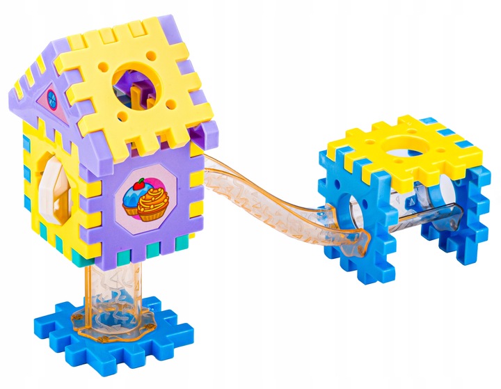 Klocki Wafle Konstrukcyjne Tor Kulkowy Kulodrom Dla Kulek Naklejki 226 Elem