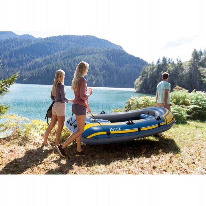 PONTON CHALLENGER 3 ZESTAW POMPKA WIOSŁA INTEX 68370