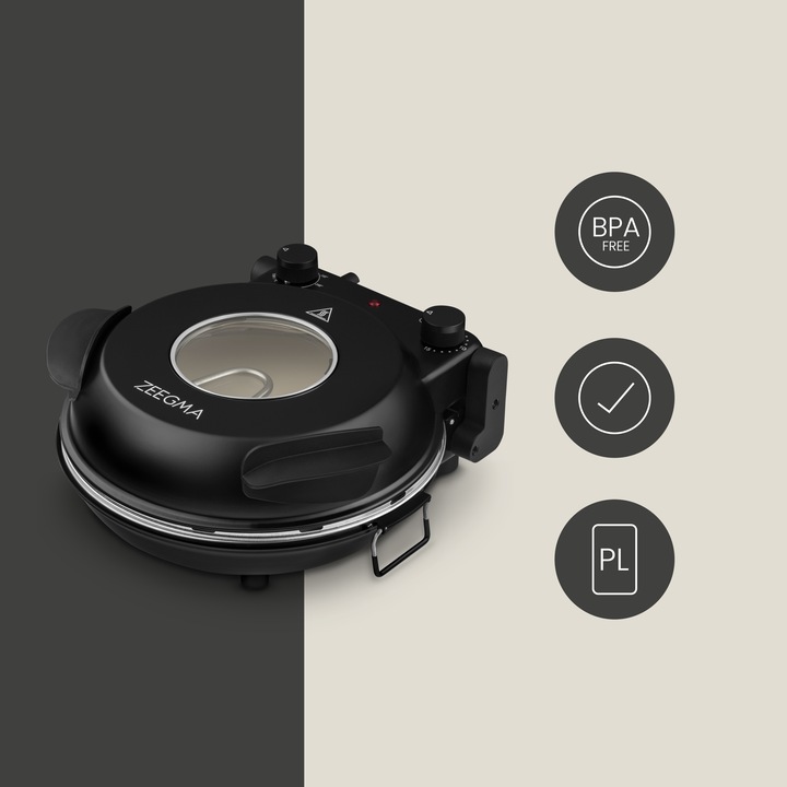 PIEC DO PIZZY 400°C Kamienny Domowy piecyk PIZZA PIECYK 1200W Termostat