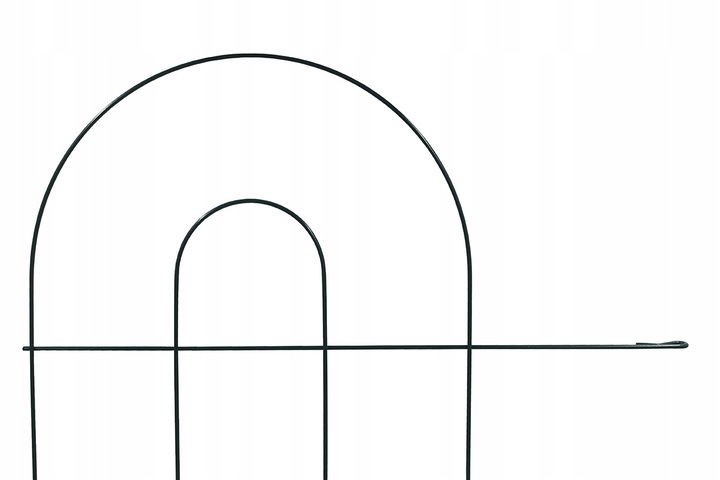 Metalowy Płotek Ogrodowy 61x305cm Ogrodzeniowy Płot Mały Niski Dekoracyjne