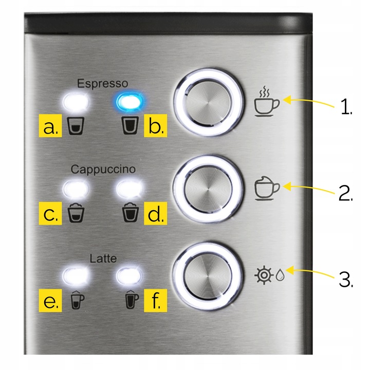 Ekspres do kawy Ciśnieniowy Automatyczny Yoer 20bar 1350W +Spieniacz Mleka