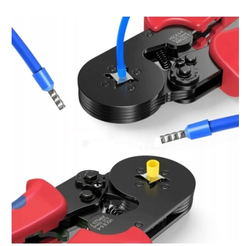 ZACISKARKA PRASKA KONEKTORÓW TULEJEK KOŃCÓWEK KABLI PRZEWODÓW ZESTAW x1200