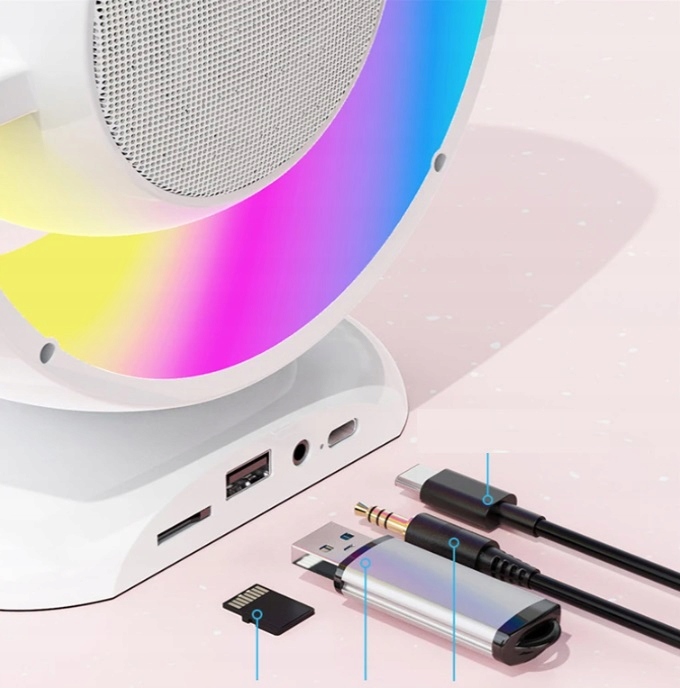 BEZPRZEWODOWY ZESTAW DO KARAOKE DLA DZIECI BLUETOOTH GŁOŚNIK + 2 MIKROFONY