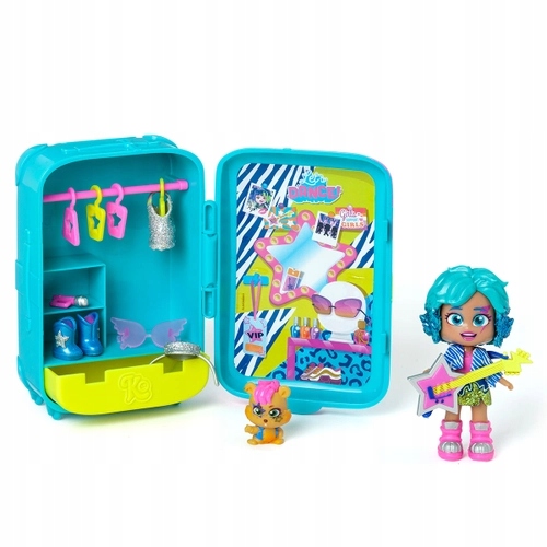 Kookyloos Lalka Suzie Q Akcesoria Walizka Zwierzątko Figurka 2 Stoje