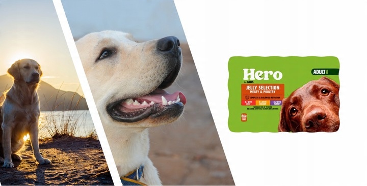 Mokra karma dla psa Hero MIX SMAKÓW kawałki w galaretce 24 x 400g 9,6 kg