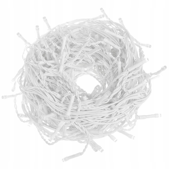 ŚWIATEŁKA LAMPKI LED ZEWNĘTRZNE CHOINKOWE BIAŁE CIEPŁE +FLASH 500LED 27,5