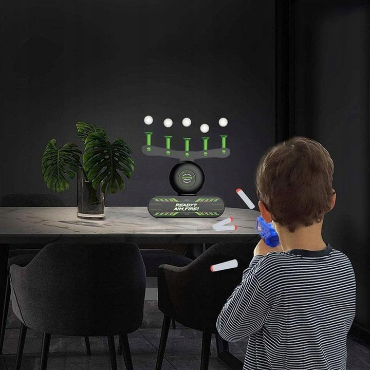 STRZELANIE DO CELU GRA PISTOLET + LATAJĄCE PIŁKI PREZENT DLA 6 7 8 9 LATKA