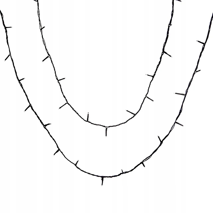 Lampki choinkowe LED 1000 Multi Kolor FLASH 70m IP44, zielony kabel