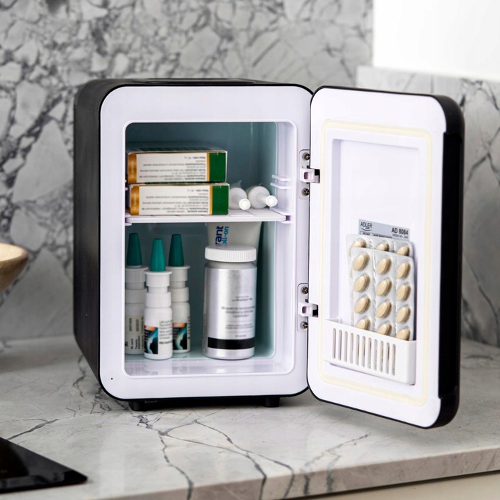 Mała lodówka turystyczna 4L samochodowa AC 12V DC 230V, chłodzenie grzanie