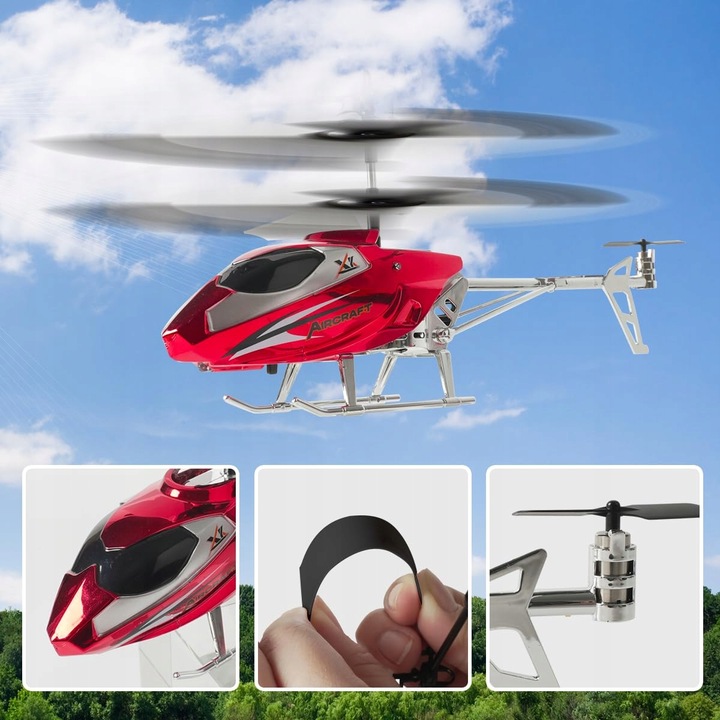 HELIKOPTER ZDALNIE STEROWANY RC SAMOLOT NA PILOT LED USB ŚMIGŁOWIEC 2.4G