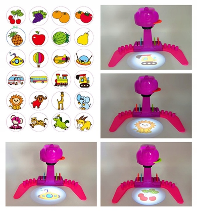 PROJEKTOR RZUTNIK DO NAUKI RYSOWANIA ZE SLAJDAMI DLA DZIECI + MAZAKI